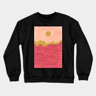 Golden Sunset Waves Crewneck Sweatshirt